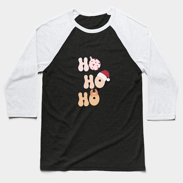 HoHoHo Baseball T-Shirt by Izzie Ilustration